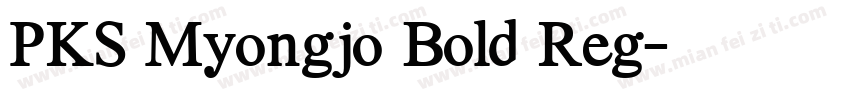 PKS Myongjo Bold Reg字体转换